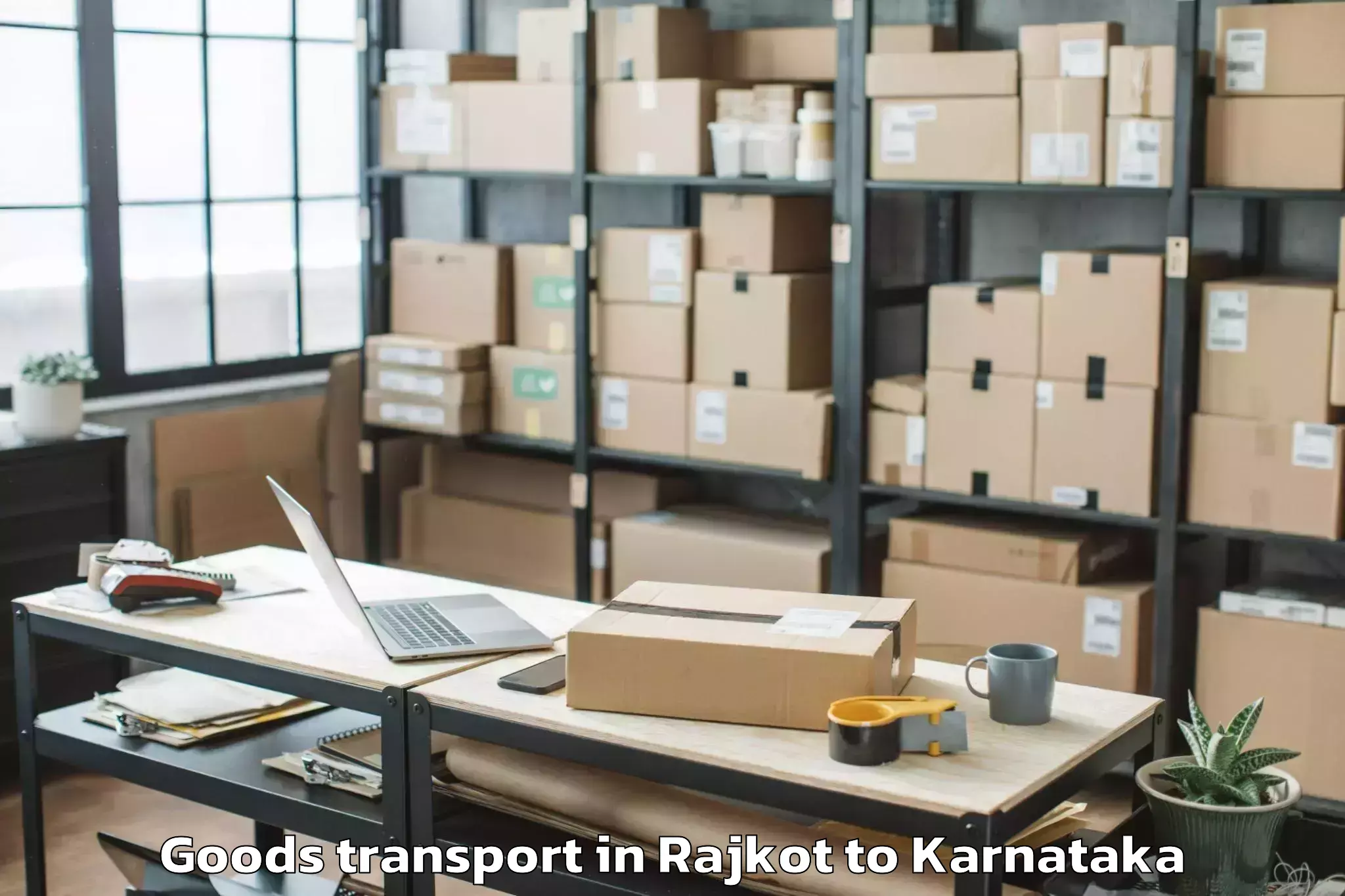 Affordable Rajkot to Mannaekhelli Goods Transport